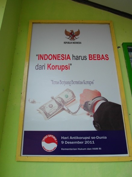 Anti-corruption poster in Indonesia