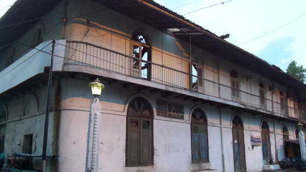 A colonoal era office in Semarang's Kota Lama in disrepair.